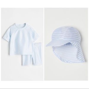 NWOT Bundle H&M Swim Set, Matching Swim Hat